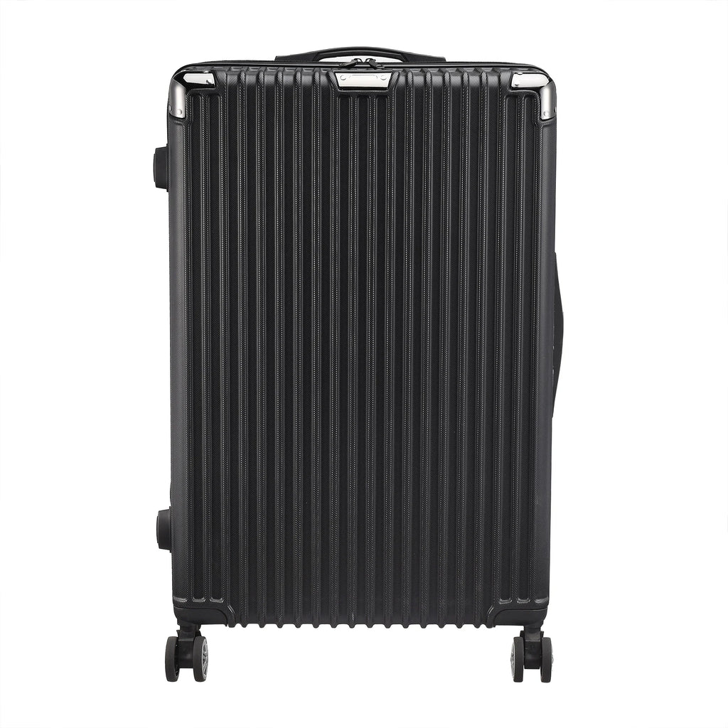 3-Piece suitcase Luggage Box with 4 Rolls and Lock Telescopic Handle ABS Black