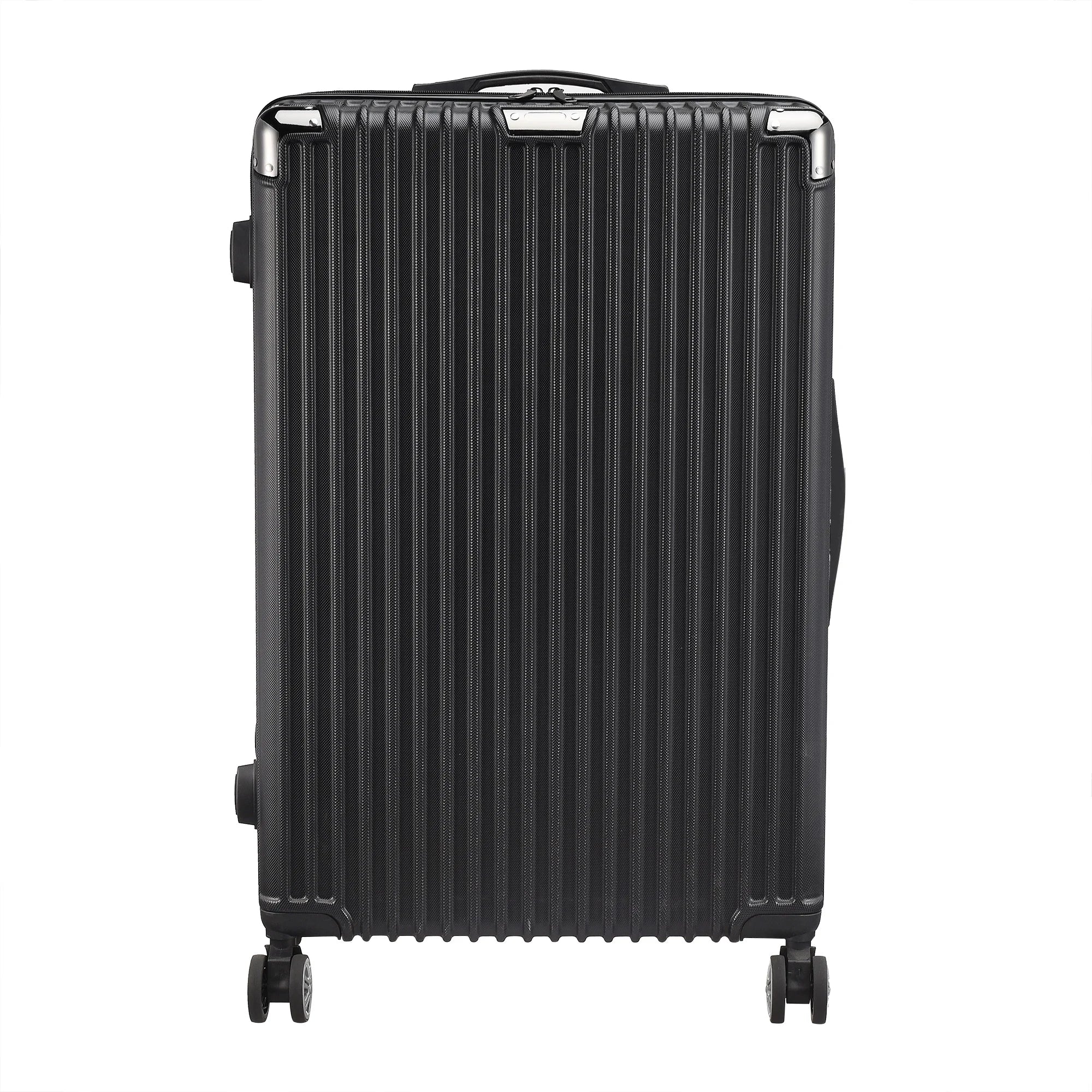 3-Piece suitcase Luggage Box with 4 Rolls and Lock Telescopic Handle ABS Black