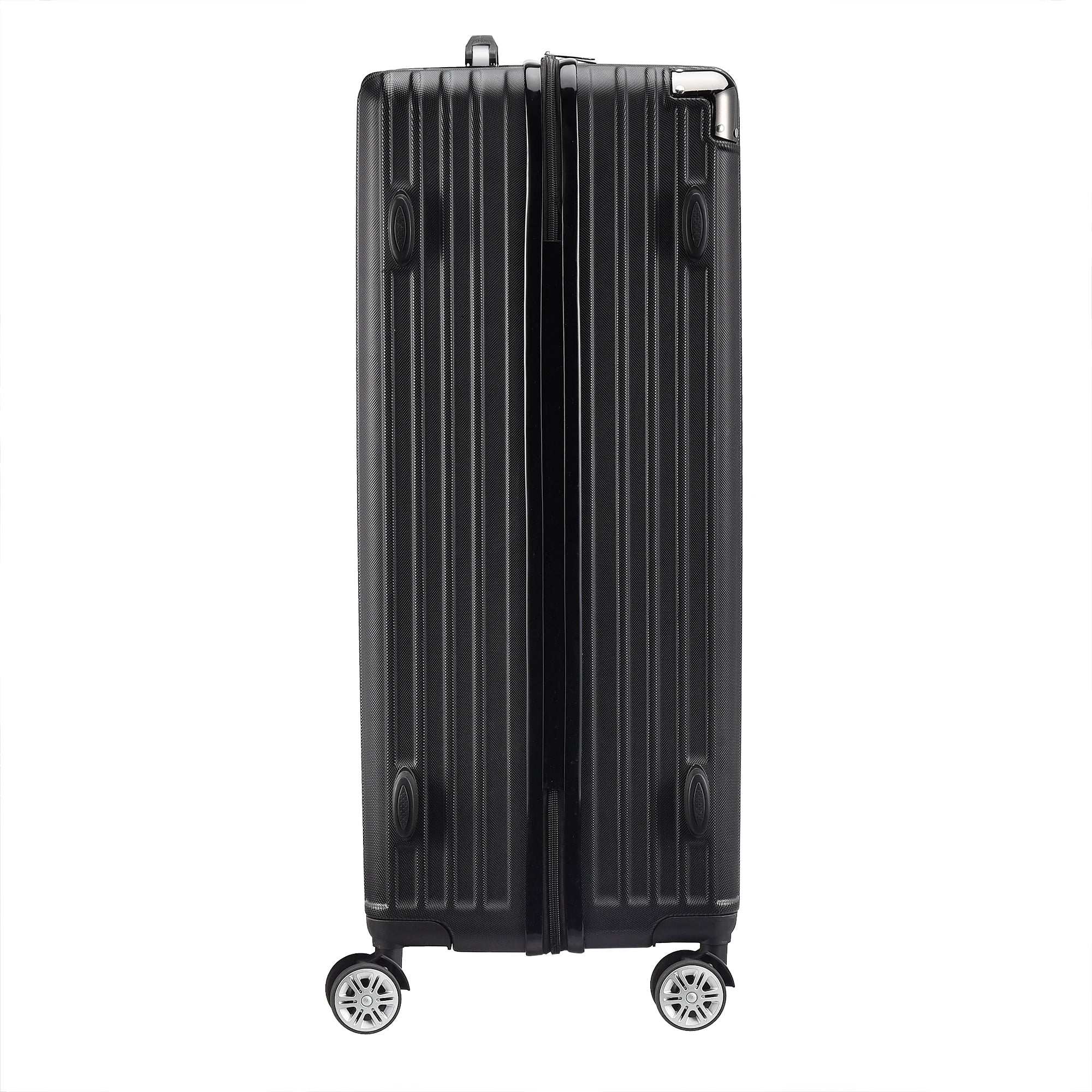 3-Piece suitcase Luggage Box with 4 Rolls and Lock Telescopic Handle ABS Black