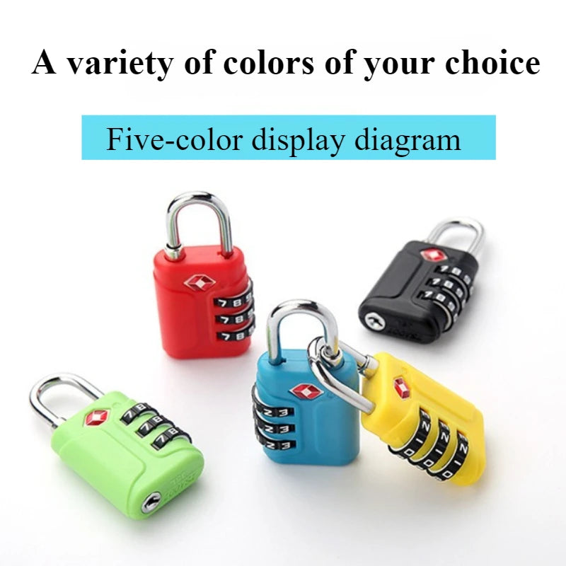 TSA 3 Digit Combination Lock New Anti-theft Security Tool Customs Password Lock Padlock Suitcase Luggage Coded Lock Travel