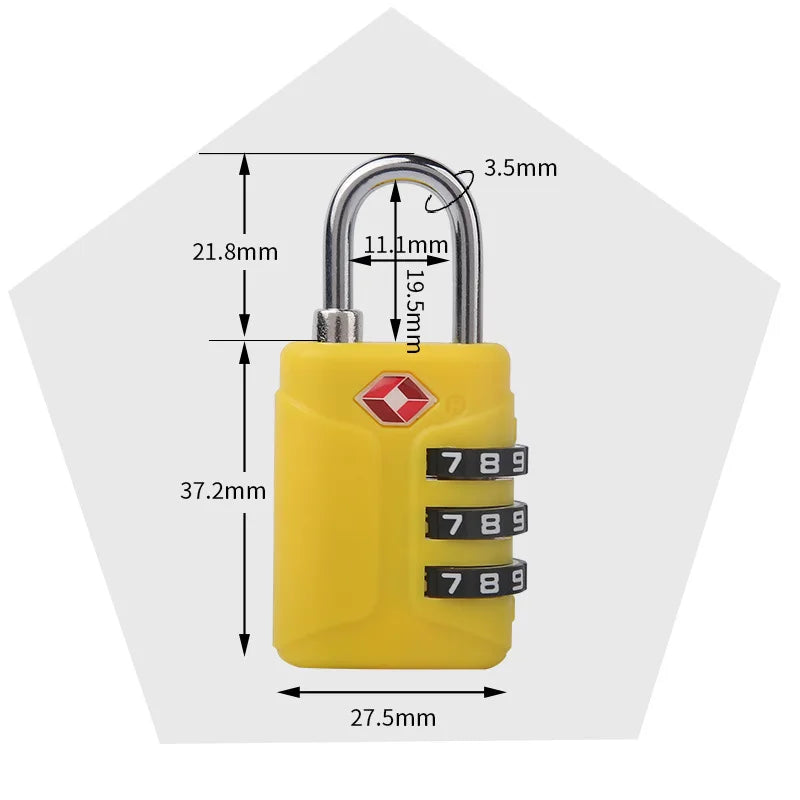 TSA 3 Digit Combination Lock New Anti-theft Security Tool Customs Password Lock Padlock Suitcase Luggage Coded Lock Travel