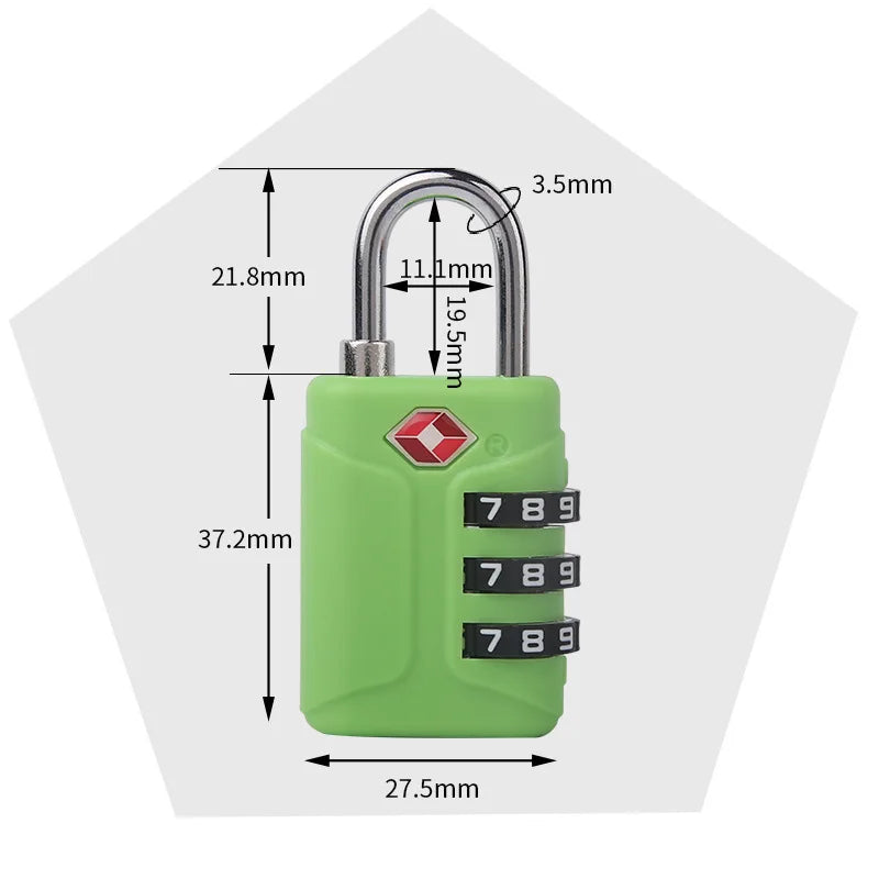 TSA 3 Digit Combination Lock New Anti-theft Security Tool Customs Password Lock Padlock Suitcase Luggage Coded Lock Travel