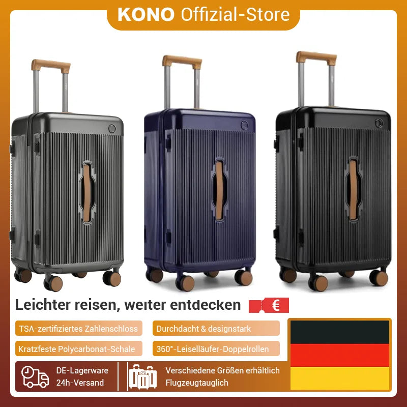 Kono 61 cm Hard Case Lightweight ABS + Polycarbonate Trolley with TSA Lock & 4 Spinning wheels hand luggage